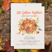 Thanksgiving Dinner Pumpkins Gather Geef Bedankt Kaart