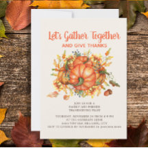 Thanksgiving Dinner Pumpkins Gather Geef Bedankt