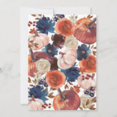 Thanksgiving Dinner Pumpkins Invitation Kaart (Achterkant)