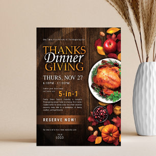 Thanksgiving Dinner Restaurant Speciale Evenement  Flyer