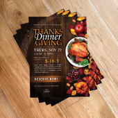 Thanksgiving Dinner Restaurant Speciale Evenement Flyer