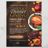 Thanksgiving Dinner Restaurant Speciale Evenement Flyer (Voorkant)