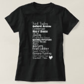 Thanksgiving Dinner Roll Call Funny Foodie T-Shirt (Design voorkant)