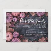 Thanksgiving Dinner Rustic Pumpkin Invitation Kaart (Achterkant)