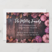 Thanksgiving Dinner Rustic Pumpkin Invitation Kaart (Achterkant)