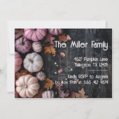 Thanksgiving Dinner Rustic Pumpkin Invitation Kaart (Achterkant)