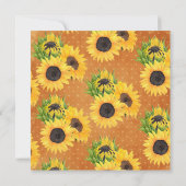 Thanksgiving Dinner Rustic Sunflower Pumpkin Kaart (Achterkant)
