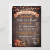 Thanksgiving Dinner - Rustic Woods pompoen  Feestdagenkaart (Voorkant)