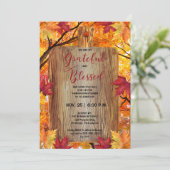 Thanksgiving Dinner-Rustic Woodsy Grateful Blessed Kaart (Staand voorkant)