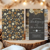 Thanksgiving Dinner Rustisch Country Wood Pine Con Kaart