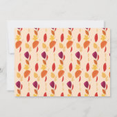 Thanksgiving Dinner Smiling Foods Cartoon Bladeren Kaart (Achterkant)