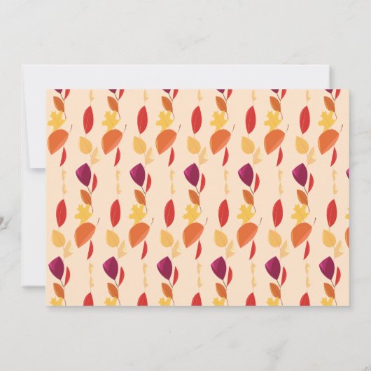 Thanksgiving Dinner Smiling Foods Cartoon Bladeren Kaart (Achterkant)