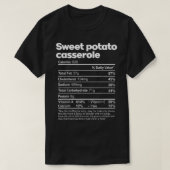 Thanksgiving Dinner Sweet Potato Casserole Nutriti T-shirt (Design voorkant)