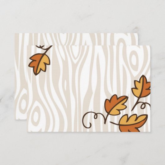 Thanksgiving Dinner Table Place Cards Kaart (Voorkant / Achterkant)