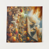 Thanksgiving Dinner Tapestry Wandkleed (Voorkant (horizontaal))