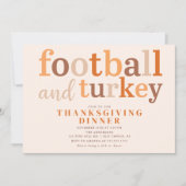 Thanksgiving Dinner Touchdown Kaart (Voorkant)