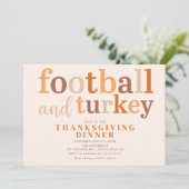 Thanksgiving Dinner Touchdown Kaart (Staand voorkant)