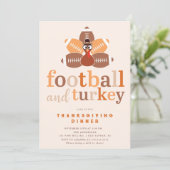 Thanksgiving Dinner Touchdown Kaart (Staand voorkant)