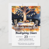 Thanksgiving Dinner Tuintafel onder Stars Kaart (Voorkant)