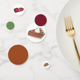 Thanksgiving Dinner Turkey Cranberry Pumpkin Pie Confetti