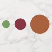 Thanksgiving Dinner Turkey Cranberry Pumpkin Pie Confetti (Achterkanten)