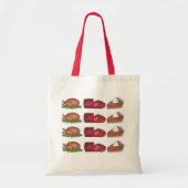 Thanksgiving Dinner Turkey Cranberry Pumpkin Pie Tote Bag (Voorkant)