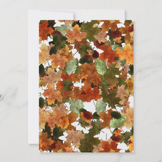 Thanksgiving Dinner Turkey Kaart (Achterkant)