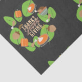 Thanksgiving Dinner Turkey Pumpkin Herfst Greenery Tissuepapier (Detail)