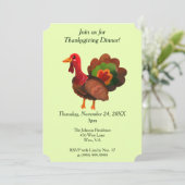 Thanksgiving Dinner Turkey Uitnodiging (Staand voorkant)