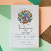 Thanksgiving Dinner Turkey Waterverf Kaart