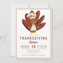 Thanksgiving Dinner Turkije Chef-kok Kaart