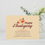 Thanksgiving Dinner Uitnodiging met Bijbelvers  (Staand voorkant)