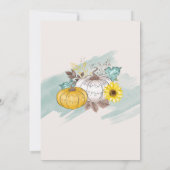 Thanksgiving Dinner White Glitter Pumpkin Kaart (Achterkant)