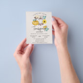 Thanksgiving Dinner Witte Glitter Pompoen Budget Flyer (Hand)