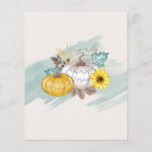 Thanksgiving Dinner Witte Glitter Pompoen Budget Flyer (Achterkant)