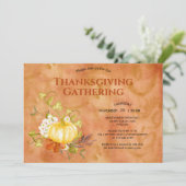 Thanksgiving Dinnerlijke Waterverf Pompoenen Kaart (Staand voorkant)