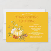 Thanksgiving Dinnerlijke Waterverf Pompoenen Kaart (Voorkant)