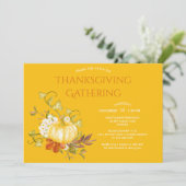 Thanksgiving Dinnerlijke Waterverf Pompoenen Kaart (Staand voorkant)