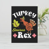 Thanksgiving Dinosaur Turkije Kind Kaart (Staand voorkant)