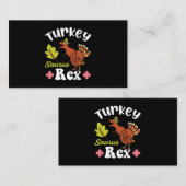 Thanksgiving Dinosaur Turkije Kind Visitekaartje (Voorkant / Achterkant)