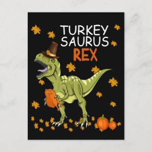 Thanksgiving Dinosaur (Turkije) Saurus Rex Briefkaart