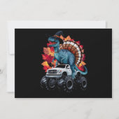 Thanksgiving Dinosaurus T-Rex Monster Truck Kaart (Voorkant)
