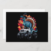 Thanksgiving Dinosaurus T-Rex Monster Truck Kaart (Voorkant / Achterkant)