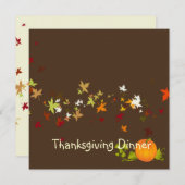 Thanksgiving: Dinsel, monsterbladeren/DIY achtergr Kaart (Voorkant / Achterkant)