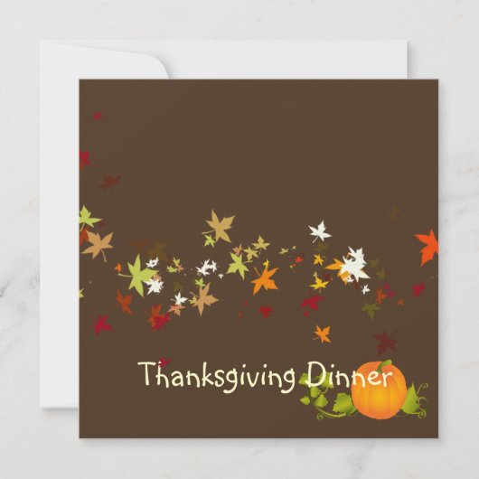 Thanksgiving: Dinsel, monsterbladeren/DIY achtergr Kaart (Voorkant)
