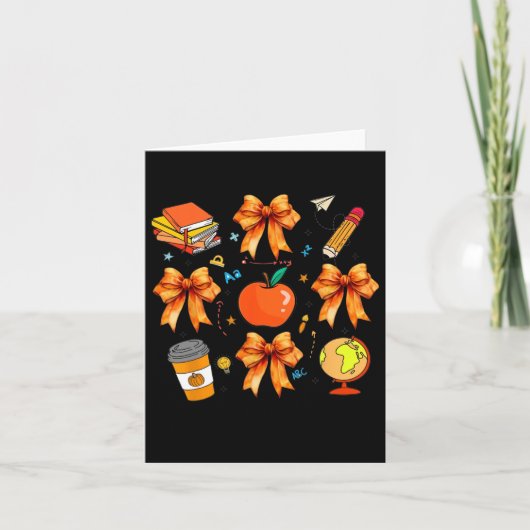 Thanksgiving Docent Coquette Docent Boog Herfst F Kaart (Voorkant)