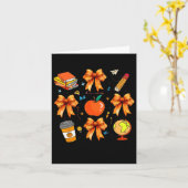 Thanksgiving Docent Coquette Docent Boog Herfst F Kaart (Gele Bloem)