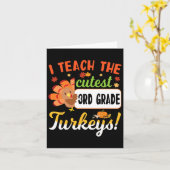 Thanksgiving docent I leer de beste 3de graad Kaart (Gele Bloem)