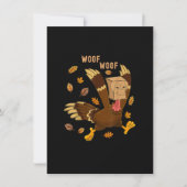 Thanksgiving Dog Funny Fake Puppy Wof Thanksgivin Kaart (Voorkant)