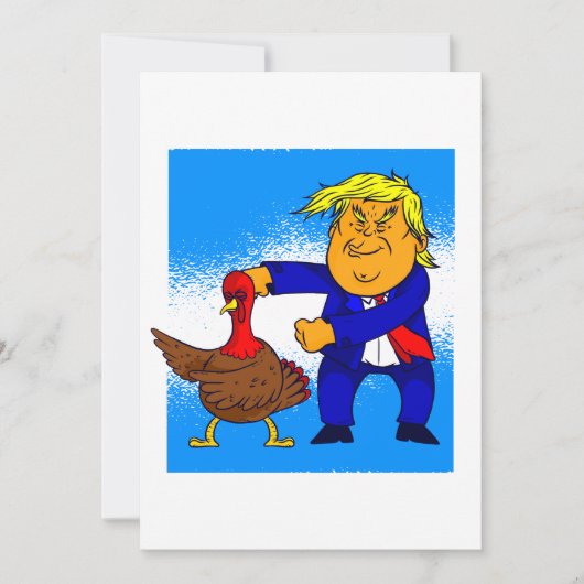 thanksgiving donald trump grappige kalkoen kaart (Voorkant)